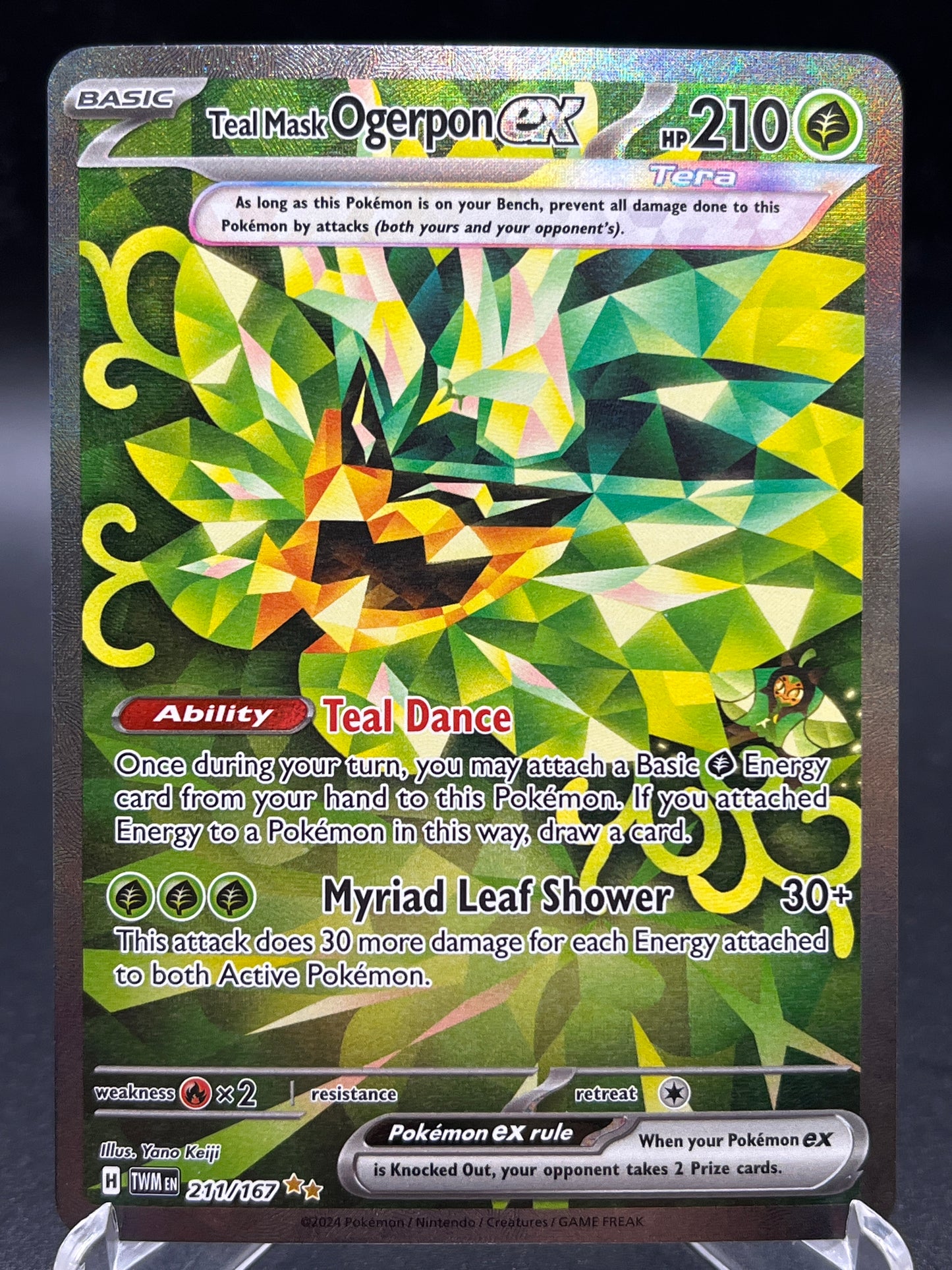 Pokémon TCG: 2024 Teal Mask Ogerpon ex - 211/167 - SV: Twilight Masquerade