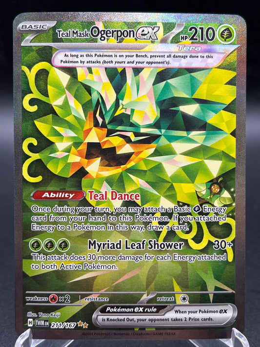 Pokémon TCG: 2024 Teal Mask Ogerpon ex - 211/167 - SV: Twilight Masquerade