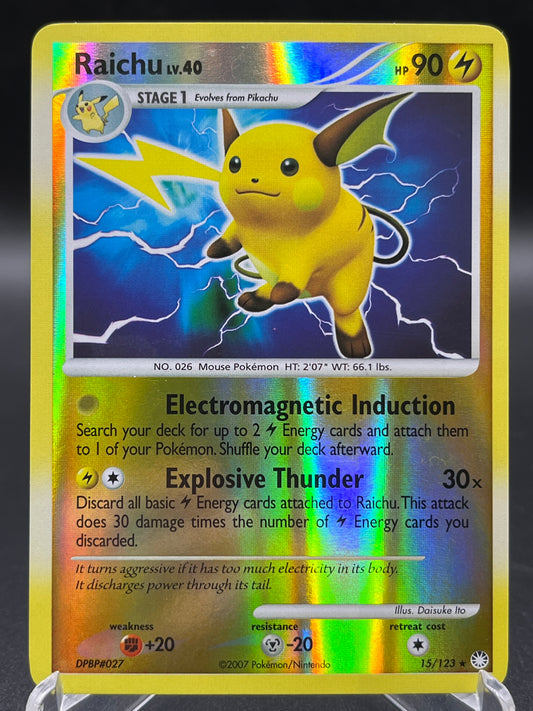 Pokémon TCG: 2007 Raichu Lv.40 15/123 - Mysterious Treasures Reverse Holo