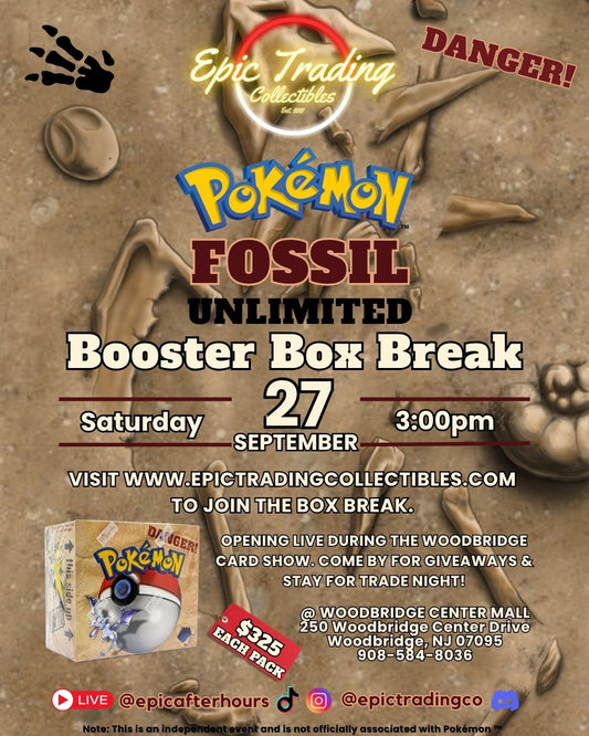 EPIC Pokémon TCG: FOSSIL (UNLIMITED) LIVE BOX BREAK - 09/27/2025 @ 3pm