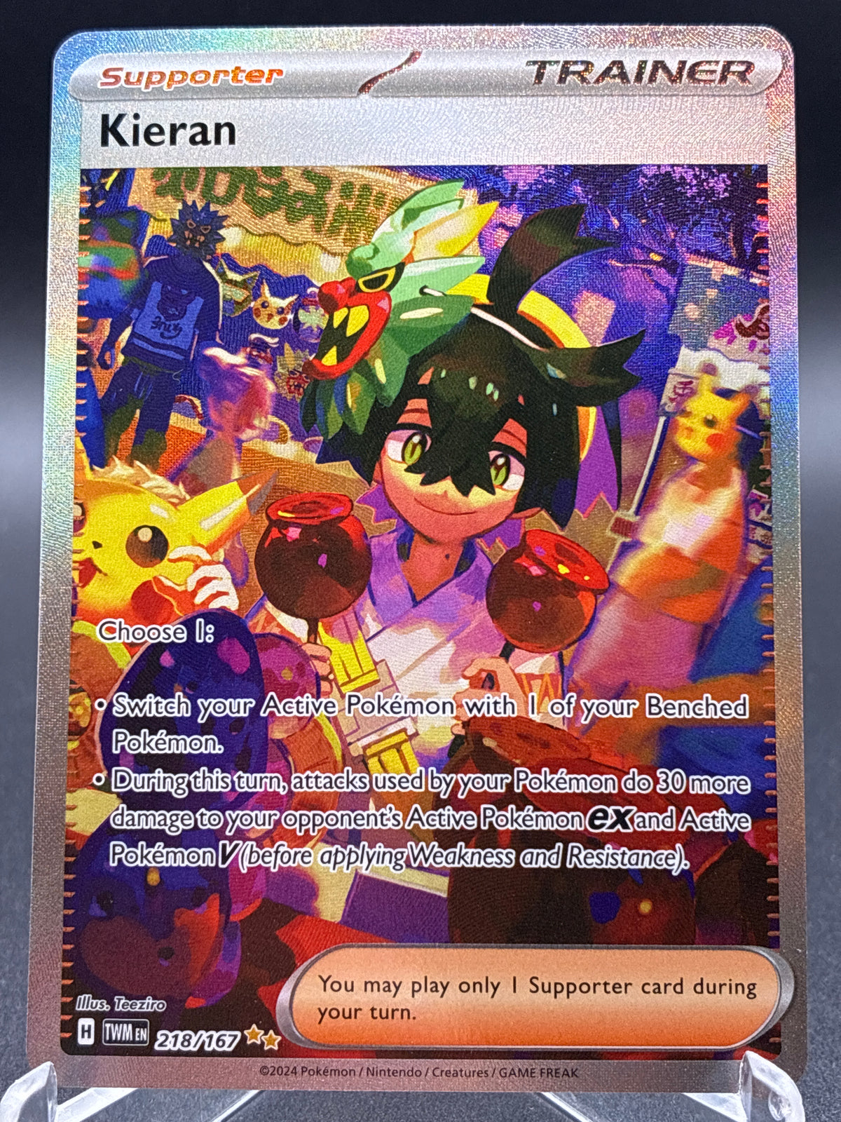 Pokémon TCG: 2024 Kieran 218/167 SV: Twilight Masquerade