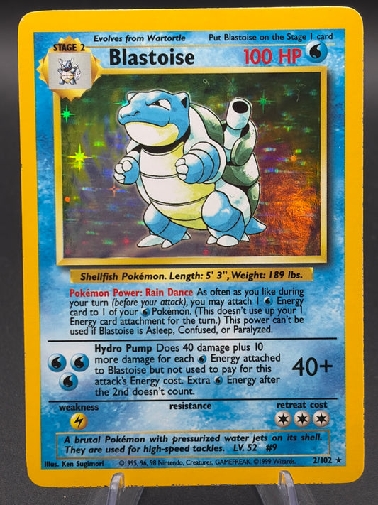 Pokémon TCG: 1999 Blastoise - 2/102 - Base Set Holo MP