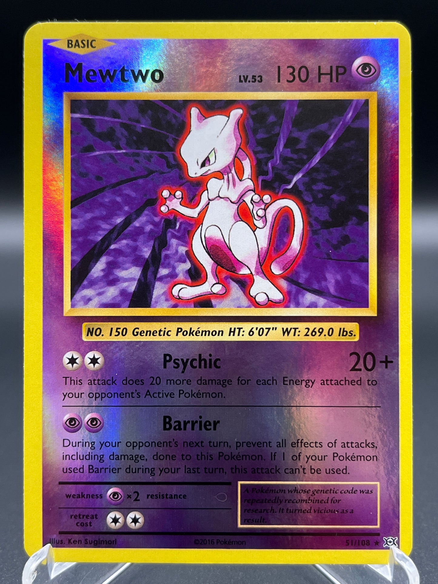 Pokémon TCG: 2016 Mewtwo 51/108 XY: Evolutions Reverse-Holo