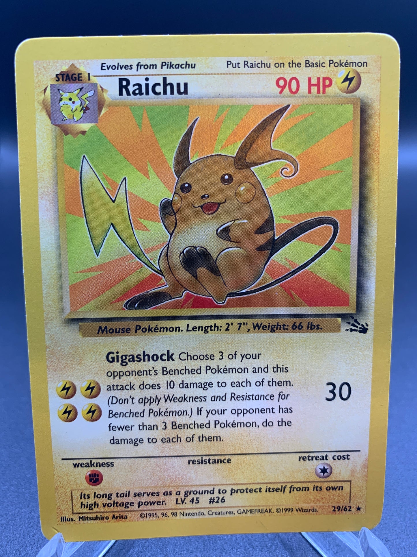 Pokémon TCG: 1999 Raichu 29/62 Fossil
