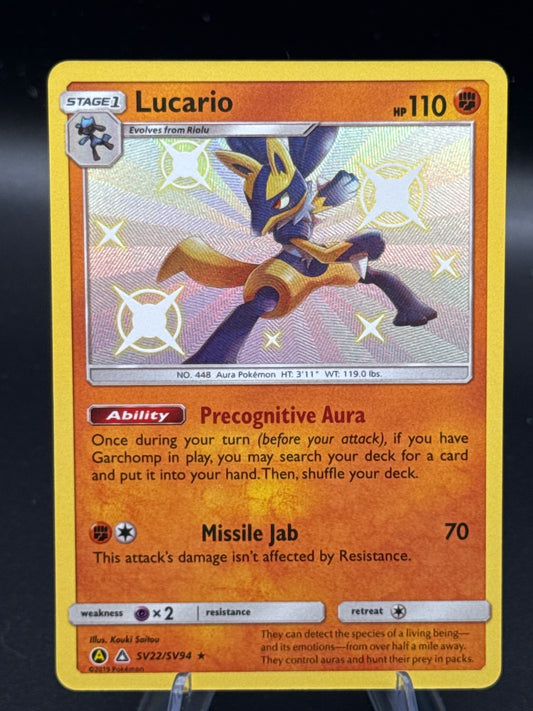 Pokémon TCG: 2019 Lucario SV22/SV94 SM: Hidden Fates Shiny Vault