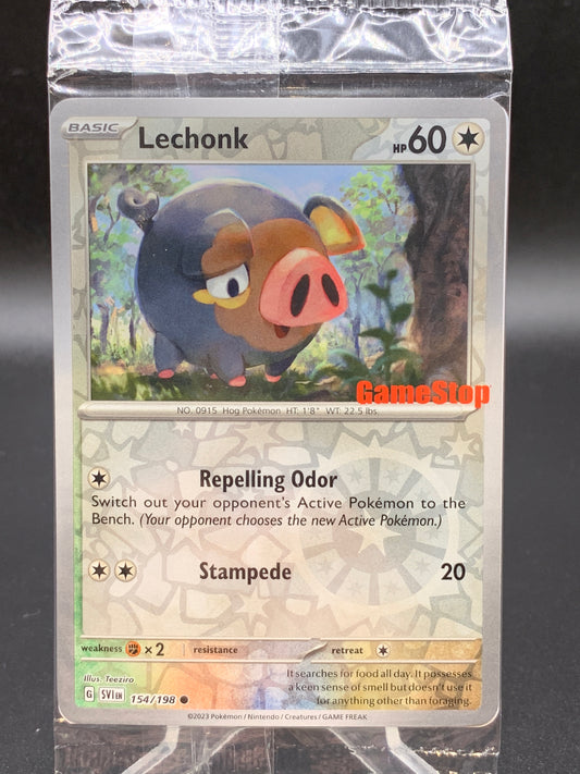 Pokémon TCG: 2023 Lechonk 154/198 S&V Gamestop Promo Sealed