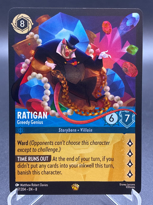 Lorcana TCG: Ratigan Greedy Genius 167/204 Reign of Jafar