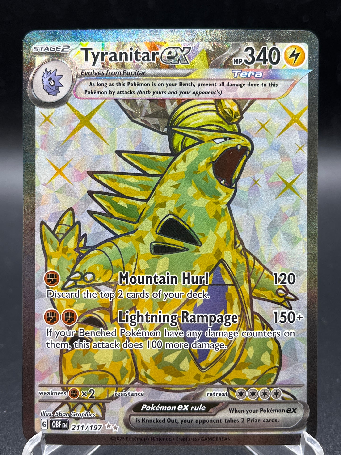 Pokémon TCG: 2023 Tyranitar ex - 211/197 - SV: Obsidian Flames