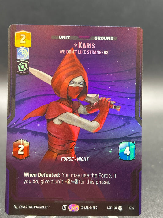 Star Wars TCG: Karis - We Don't Like Strangers (Prestige Foil) - Legends of the Force (LOF)