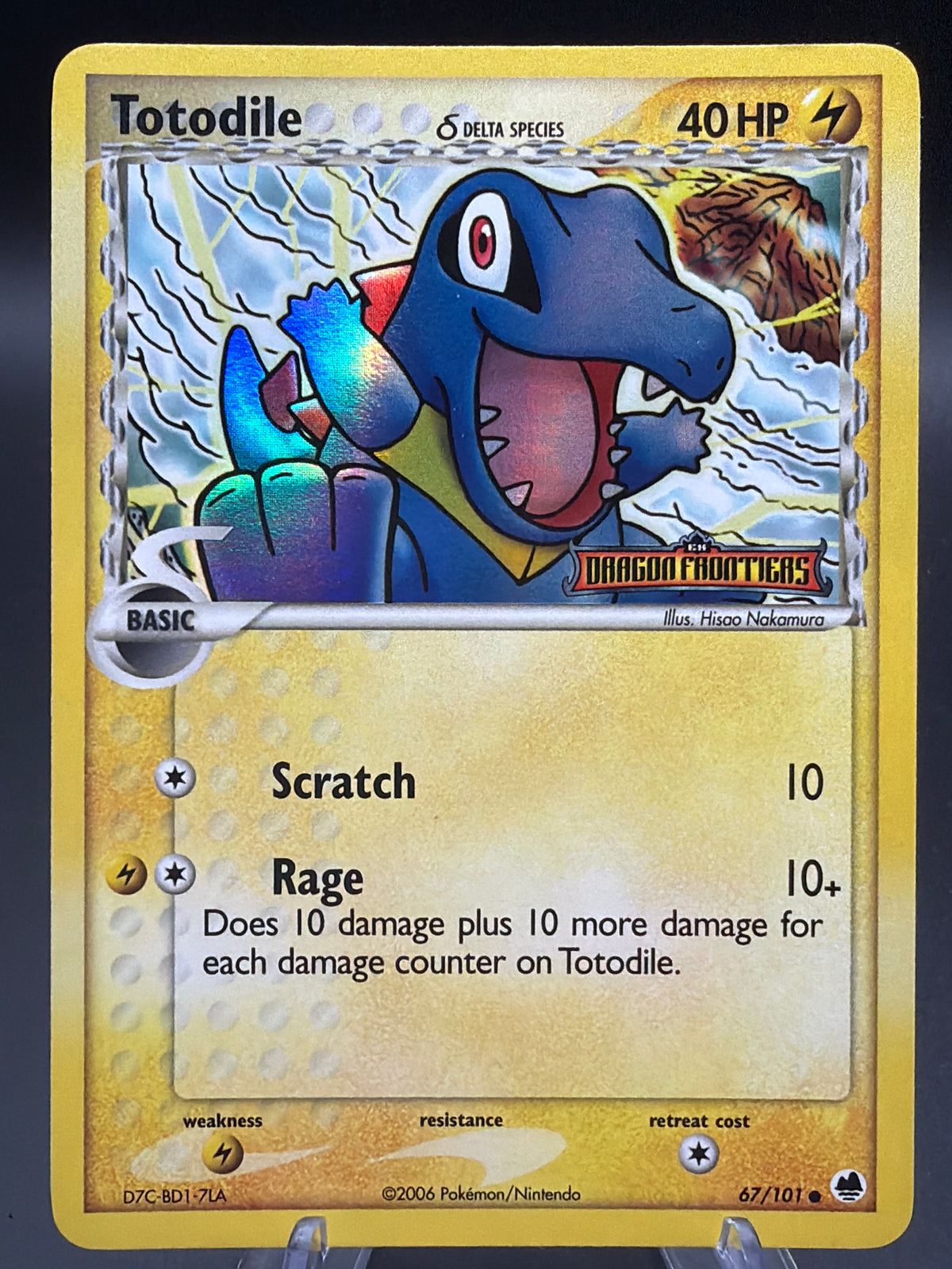 Pokémon TCG: 2006 Totodile 67/101 - Delta Species - Dragon Frontiers Holo