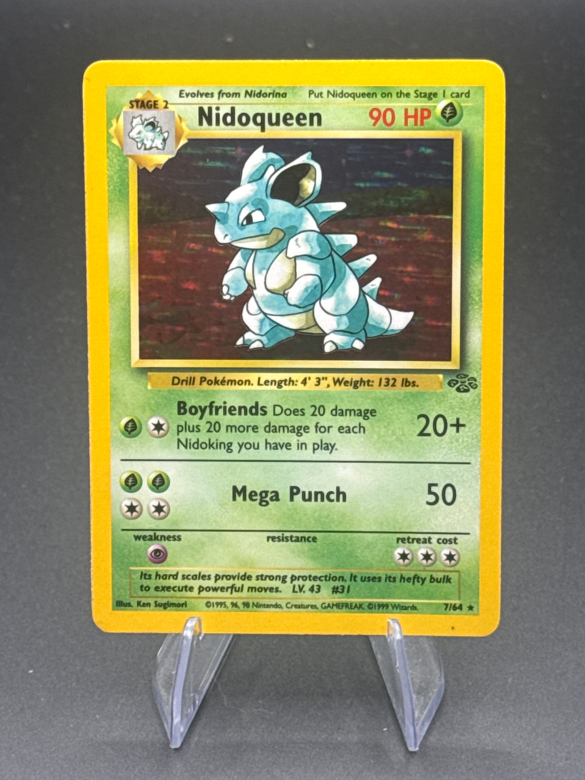 Pokémon TCG: 1999 Nidoqueen 7/64 Jungle Holo