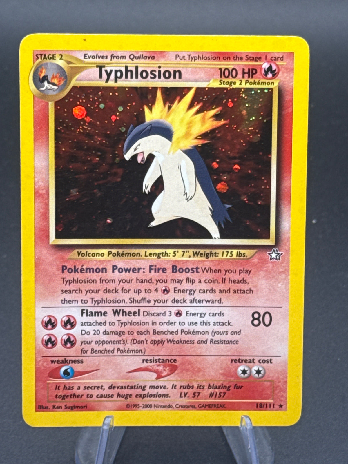 Pokémon TCG: 2000 Typhlosion 18/111 Neo Genesis Unlimited Holo