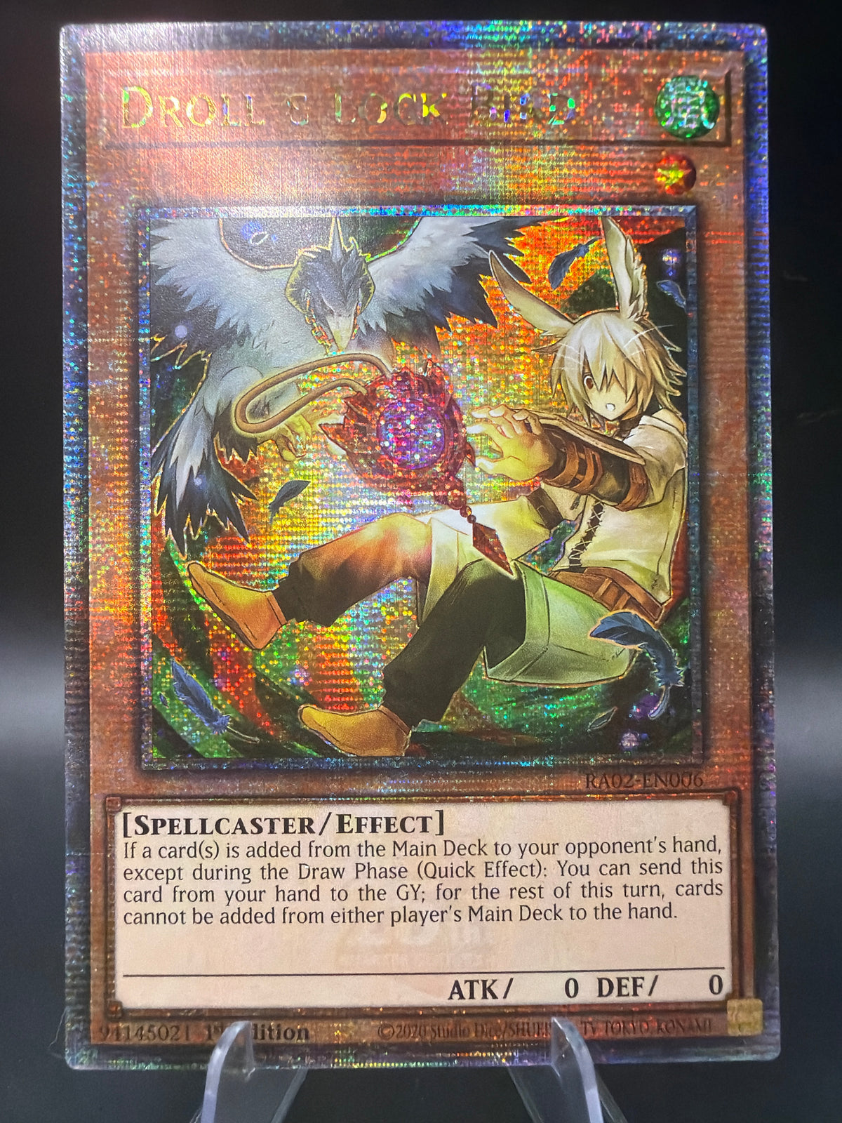 Yu-Gi-Oh! Droll & Lock Bird (Alternate Art) (Quarter Century Secret Rare) - 25th Anniversary Rarity Collection II (RA02)