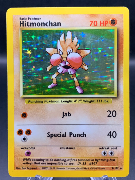 Pokémon TCG: 1999 Hitmonchan - 7/102 - Base Set Holo