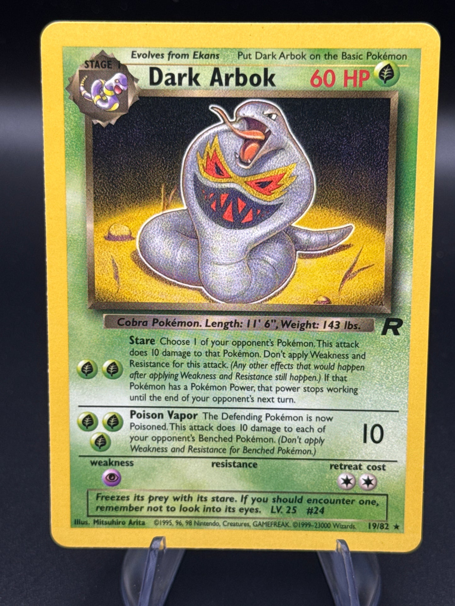 Pokémon TCG: 1999 Edition Dark Arbok 19/82 Team Rocket