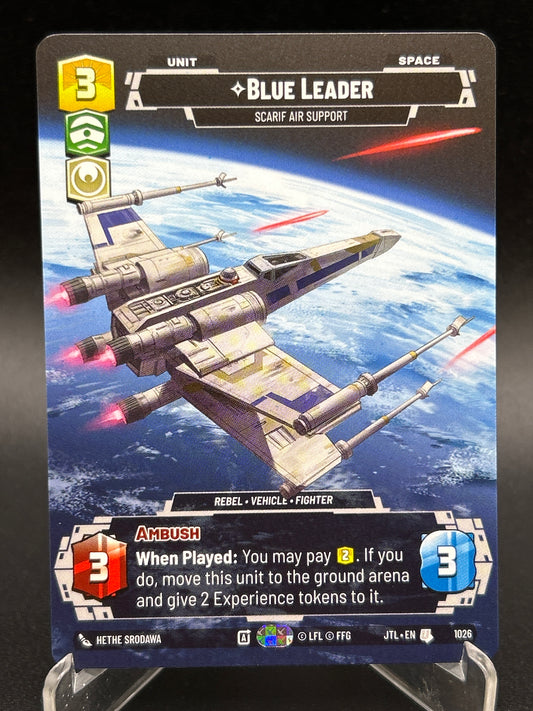 Star Wars TCG: Blue Leader - Scarif Air Support (Prestige) - Jump to Lightspeed (JTL)