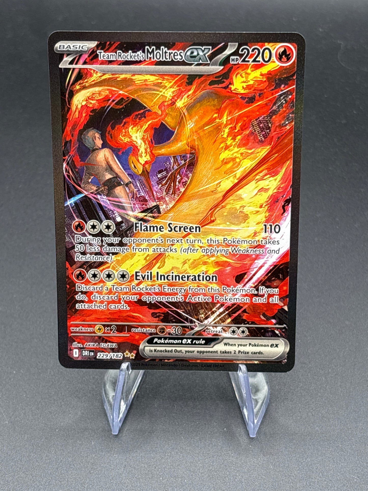 Pokémon TCG: 2025 Team Rocket's Moltres ex - 229/182 - Destined Rivals