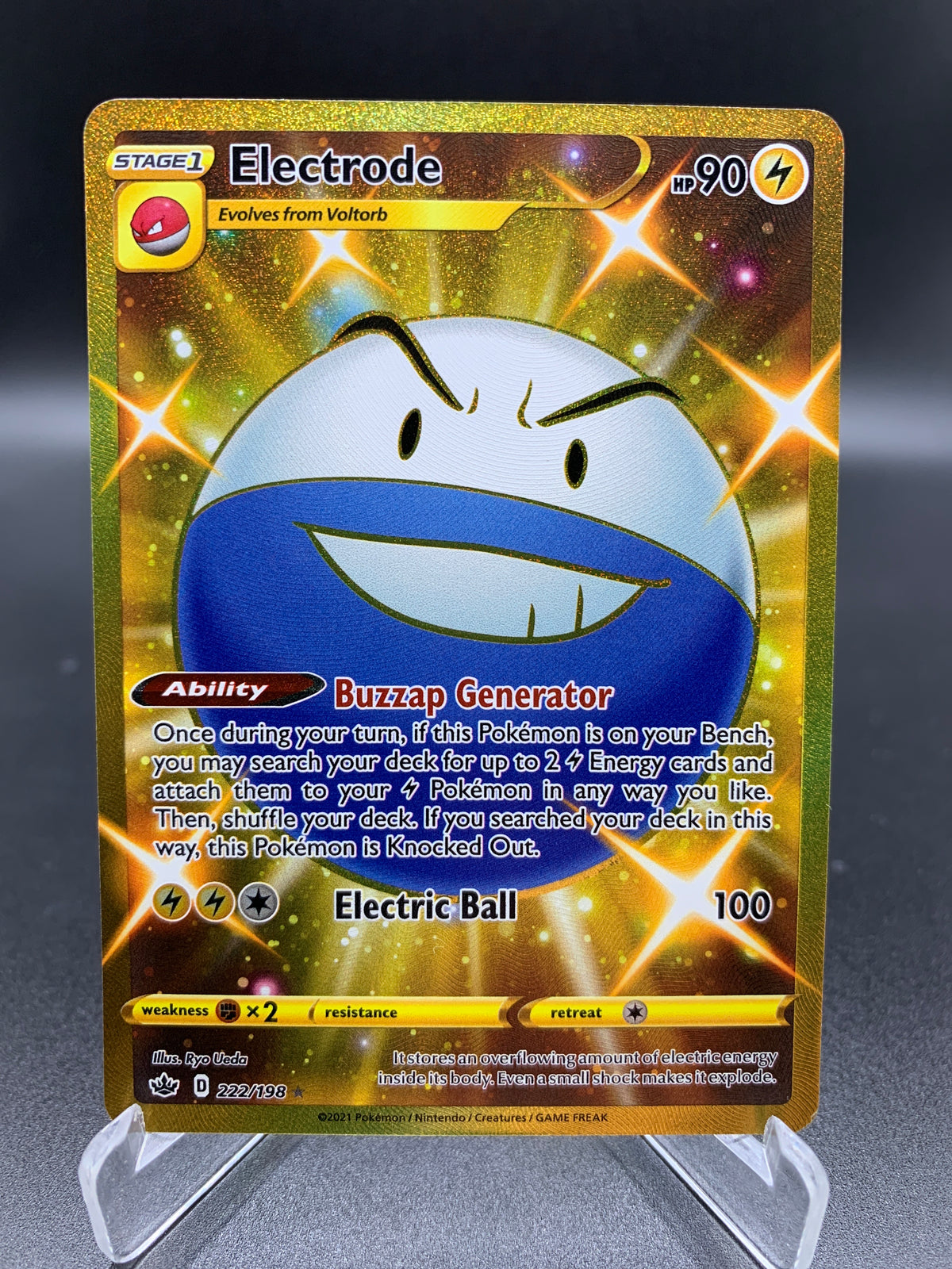 Pokémon TCG: 2021 Electrode 222/198 SWSH: Chilling Reign Gold