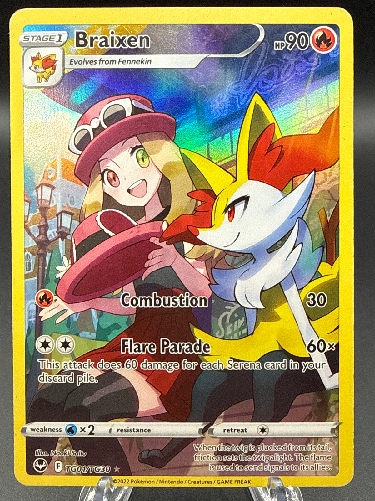 Pokémon TCG: 2022 Braixen - TG01/TG30 - SWSH: Silver Tempest Trainer Gallery