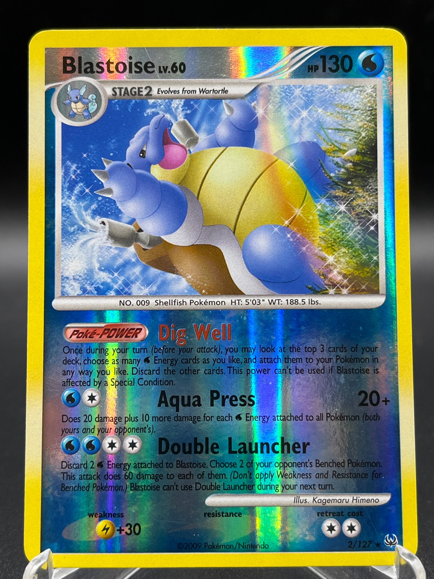 Pokémon TCG: 2009 Blastoise 2/127 - Platinum Reverse Holo