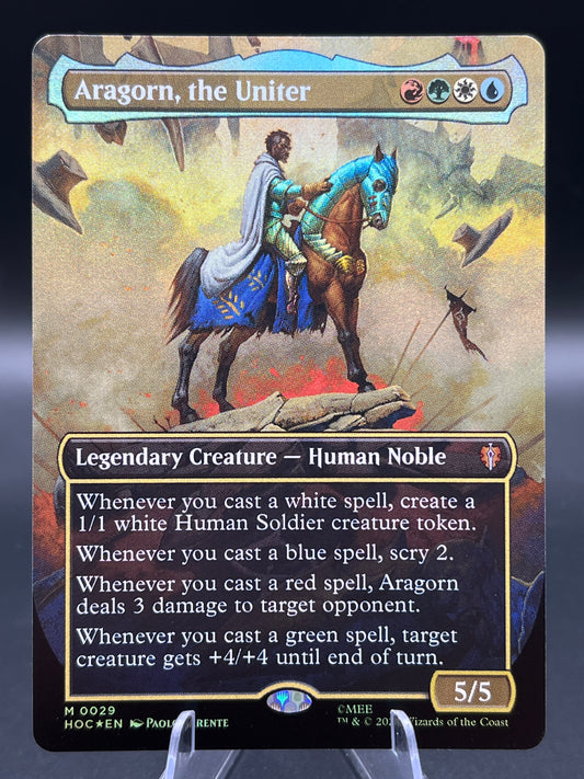 Magic The Gathering: Aragorn, the Uniter (Borderless) M 0029 - The Hobbit: Eternal-Legal