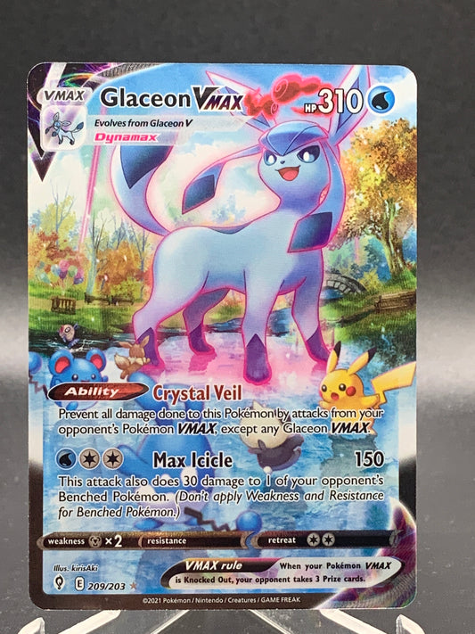 Pokémon TCG: 2021 Glaceon Vmax 209/203 SW&SH: Evolving Skies Alt Art