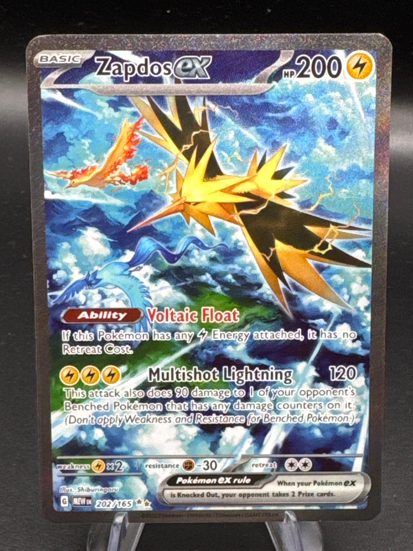 Pokémon TCG: 2023 Zapdos ex - 202/165 - SV: Scarlet & Violet 151