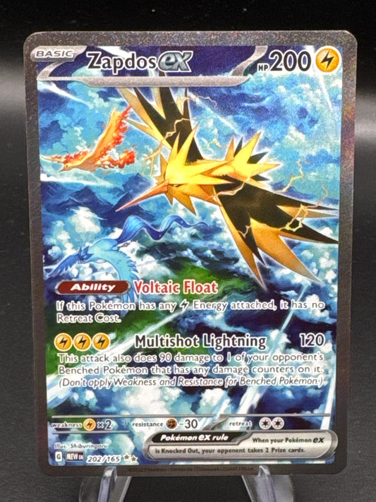 Pokémon TCG: 2023 Zapdos ex - 202/165 - SV: Scarlet & Violet 151