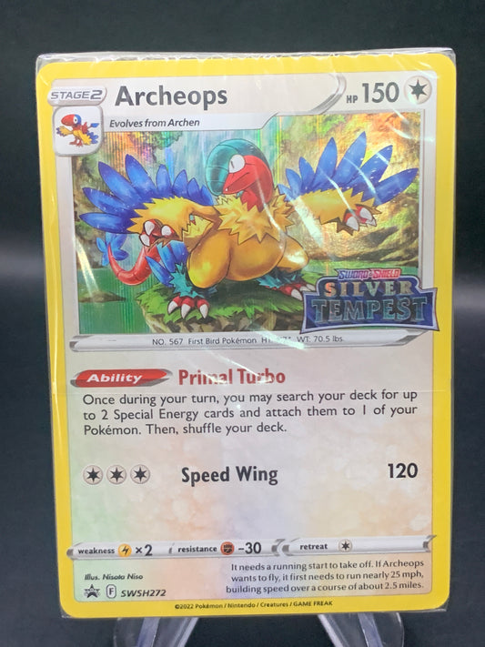 Pokémon TCG: 2022 Archeops SWSH272 SWSH: Silver Tempest Prerelease (Sealed)