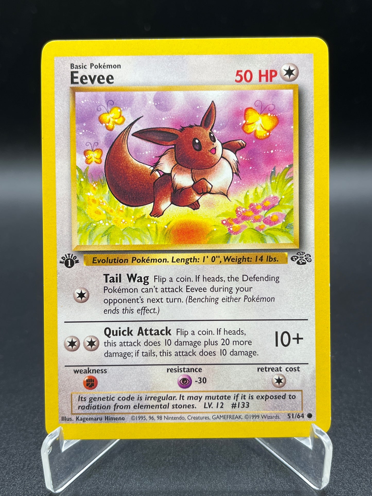 Pokemon TCG 1999 1st Edition Eevee 51/64 Jungle