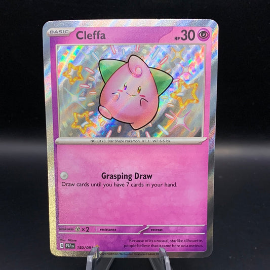 Pokémon TCG: 2024 Cleffa 150/091 S&V Paldean Fates Baby Shiny