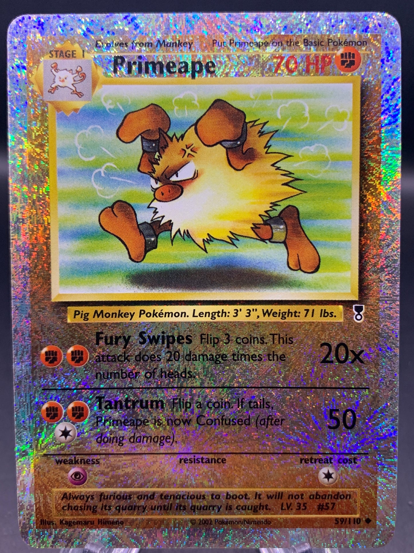 Pokémon TCG: 2002 Primeape - 59/110 - Legendary Collection Reversed Holo