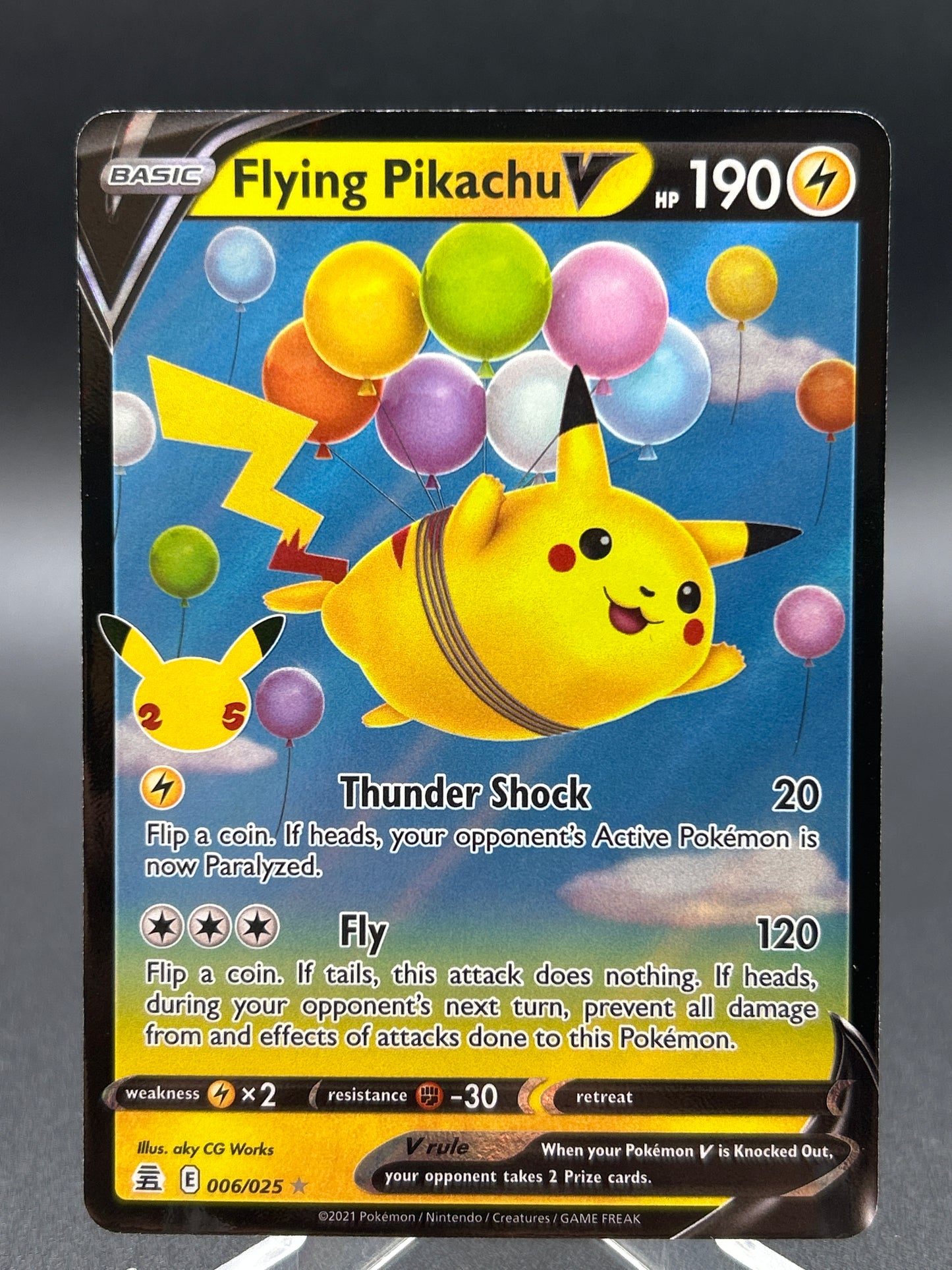 Pokémon TCG: 2021 Flying Pikachu V - 006/025 - SWSH: Celebrations