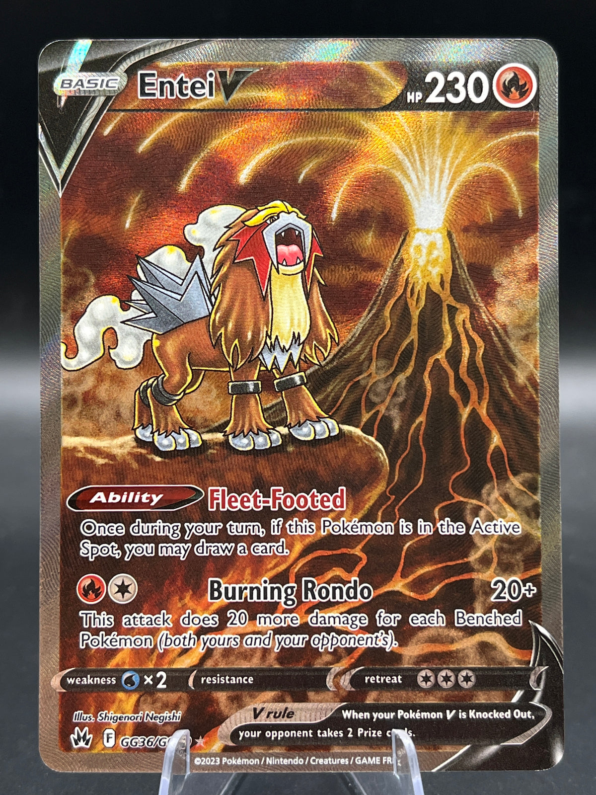 Pokémon TCG: 2023 - Entei V - GG36/GG70 - SWSH: Crown Zenith Galarian Gallery