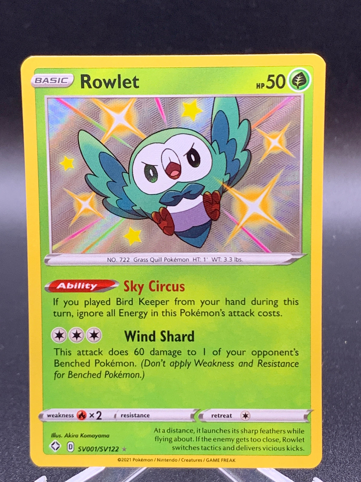 Pokémon TCG: 2021 Rowlet SV001/SV122 SWSH: Shining Fates Shiny Vault