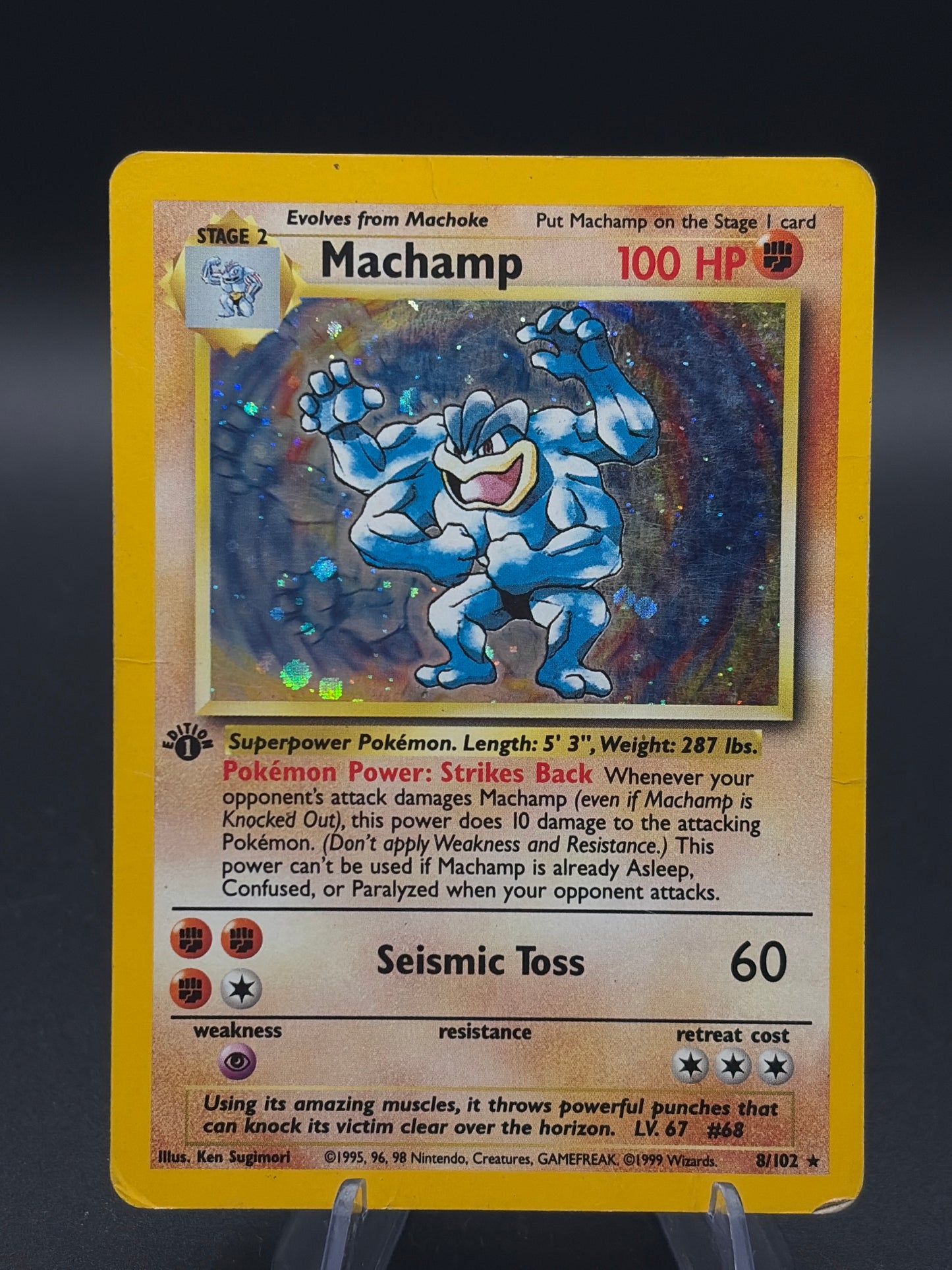 Pokémon TCG: 1999 1st Edition Machamp - 8/102 - Deck Exclusive