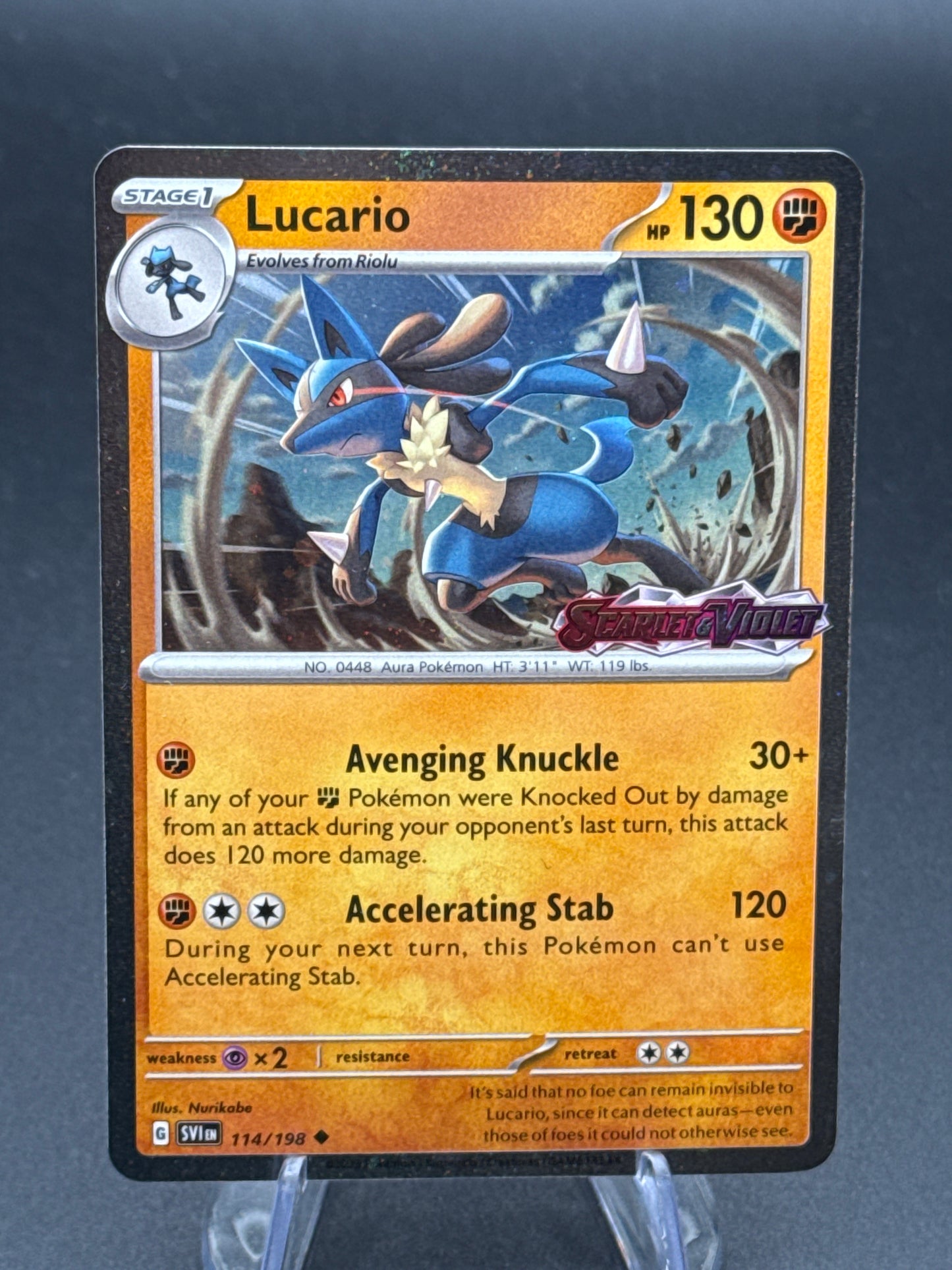 Pokémon TCG 2023 Lucario (Scarlet & Violet Stamp) 114/198  SV: Scarlet & Violet Promos