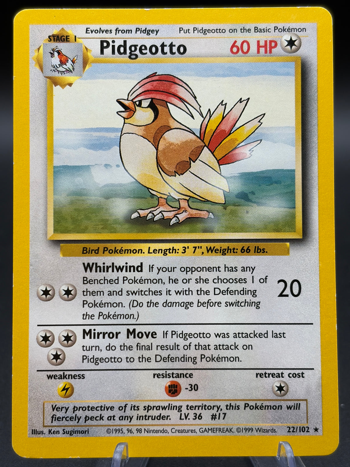 Pokémon TCG: 1999 Pidgeotto - 22/102 - Base Set Unlimited