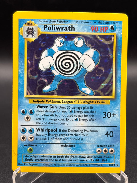 Pokémon TCG: 1999 Poliwrath - 13/102 - Base Set Unlimited Holo