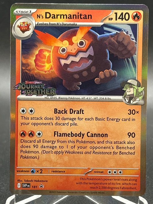 Pokémon TCG: N's Darmanitan #181 SV: Journey Together Prerelease Promo