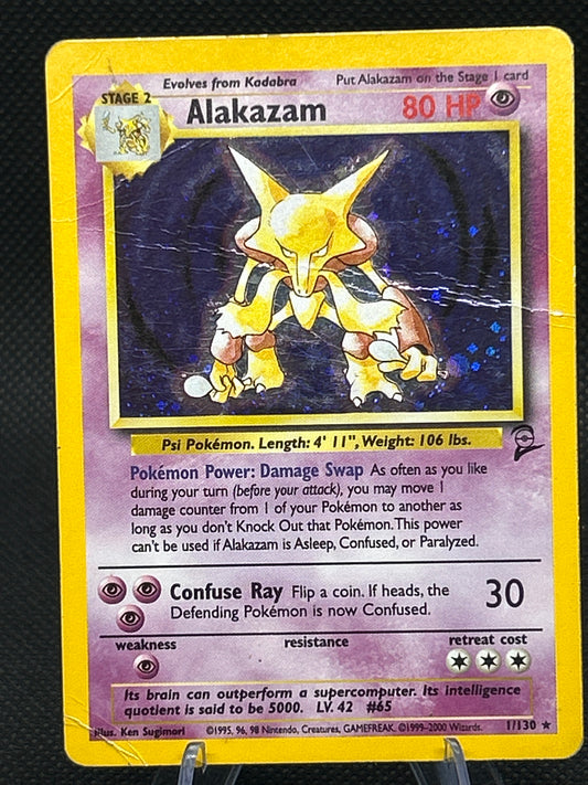 Pokémon TCG: 2000 Alakazam 1/130 Base Set 2 Holo -  DMG