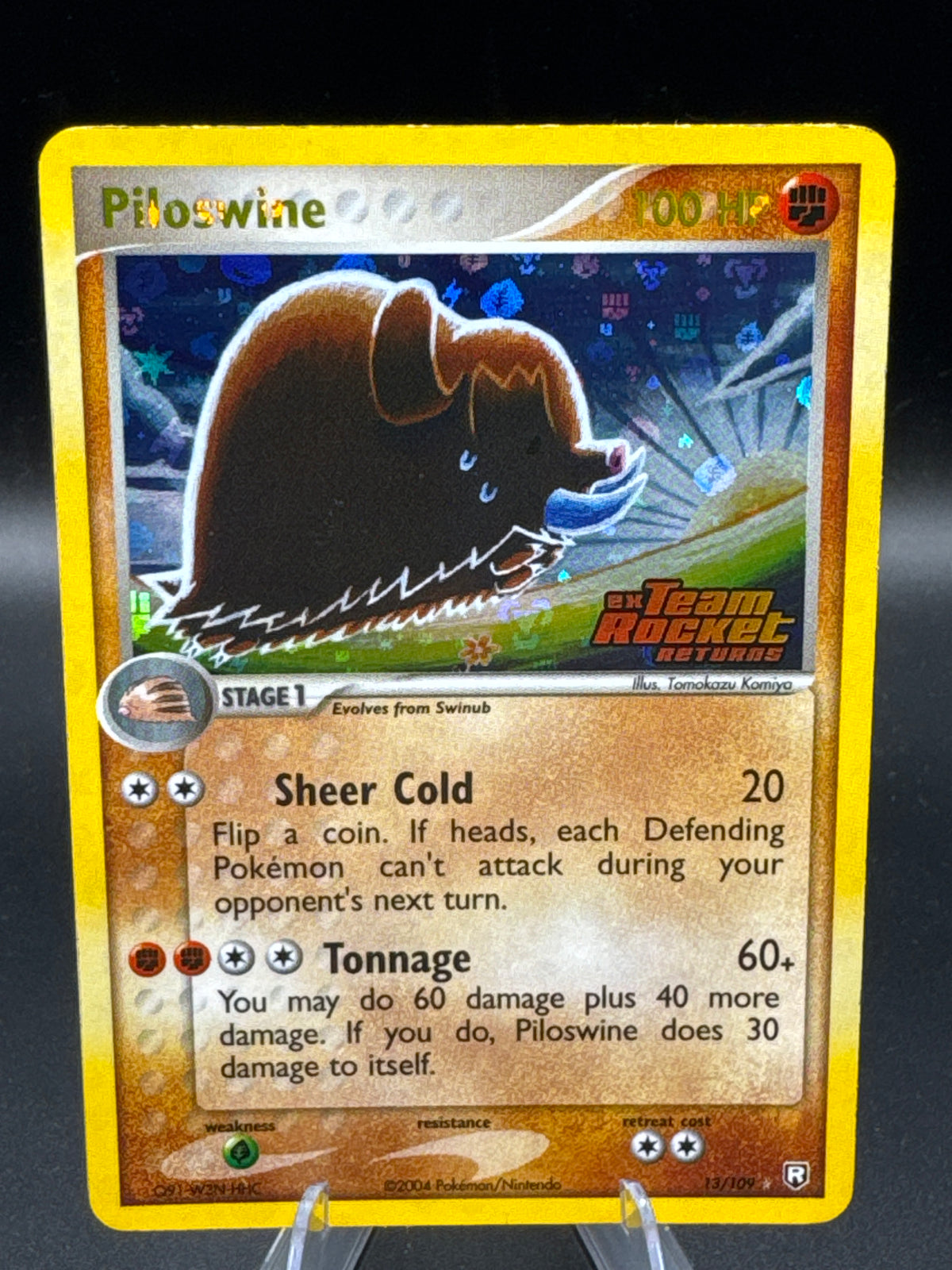 Pokemon TCG 2004 Piloswine Reverse Holo - 33/109 Team Rocket Returns