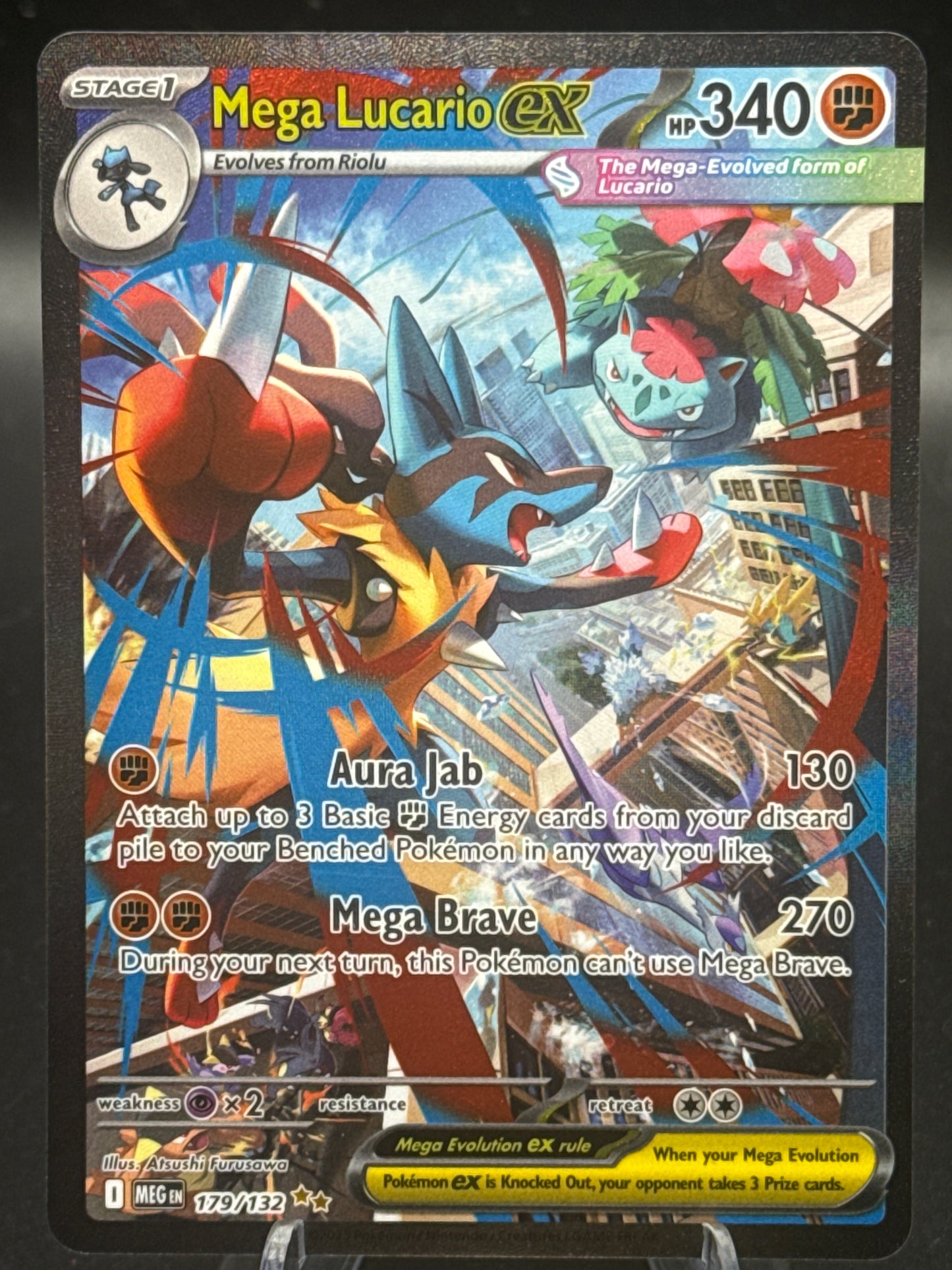 Pokémon TCG: 2025 Mega Lucario ex 179/132 MEG: Mega Evolution