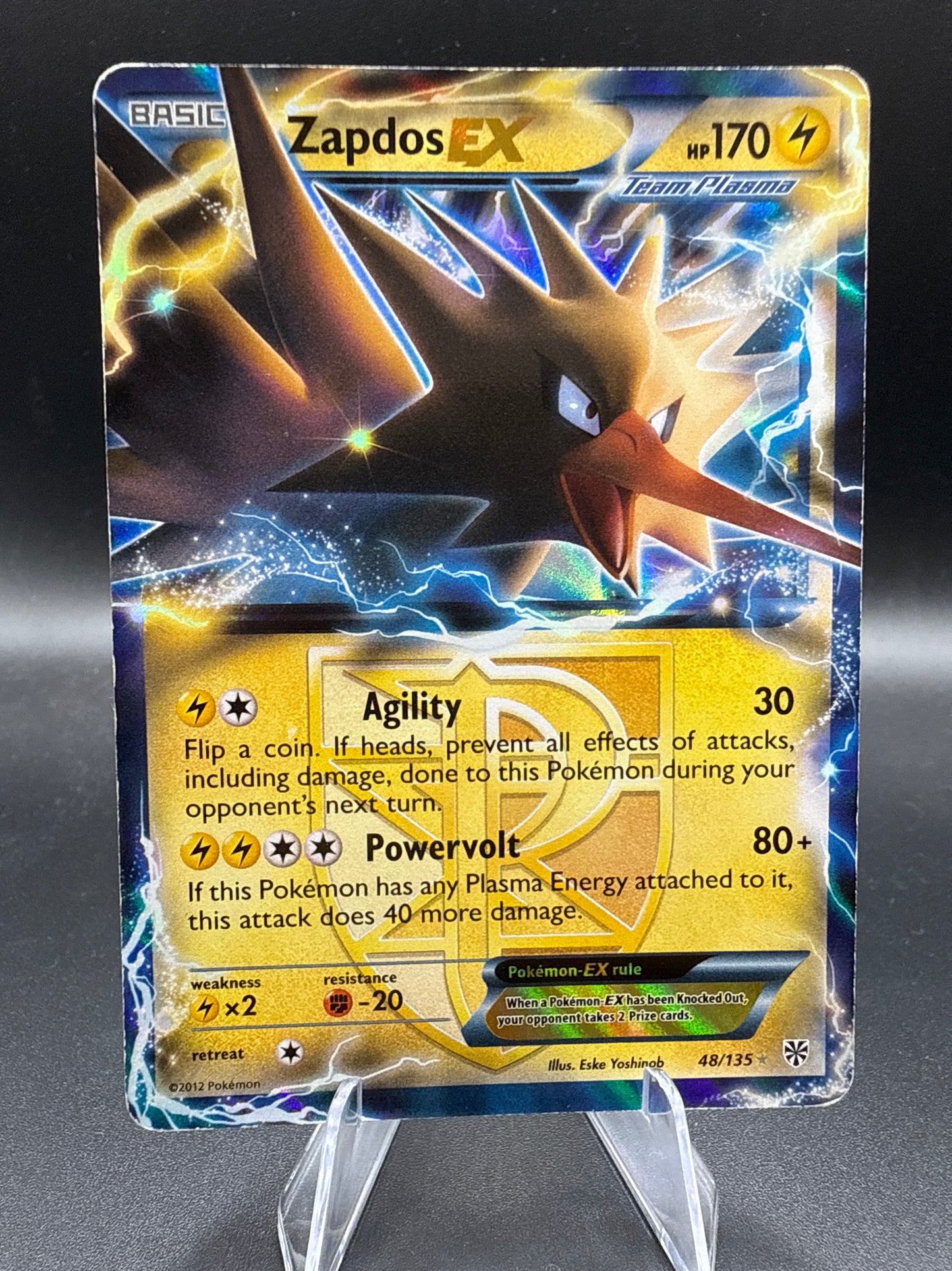 Pokémon TCG: 2012 Zapdos EX - 48/135 - B&W: Plasma Storm