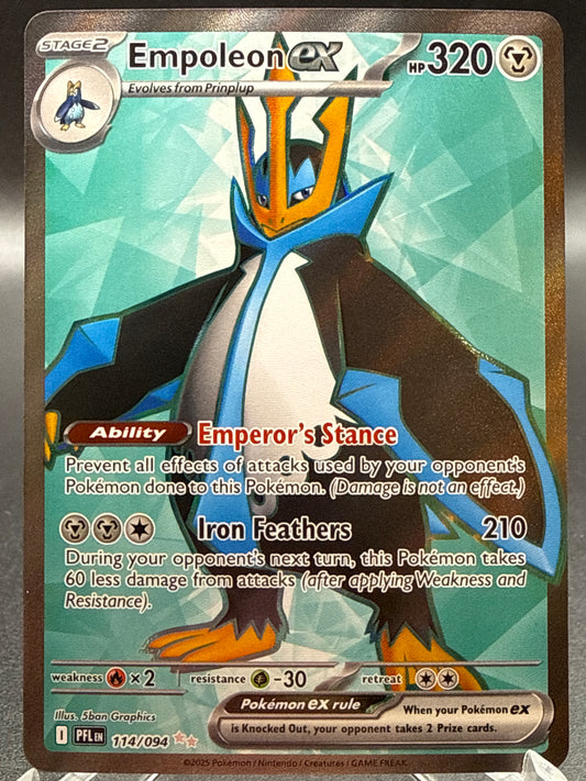 Pokémon TCG: 2025 Empoleon ex 114/094  PFL: Phantasmal Flames