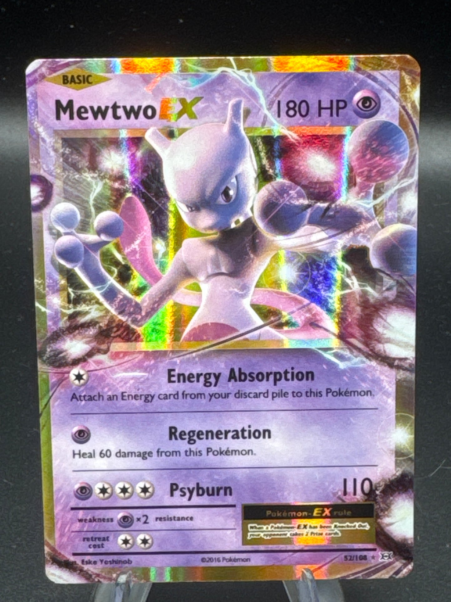 Pokémon TCG: 2016 Mewtwo ex 52/108 XY: Evolutions