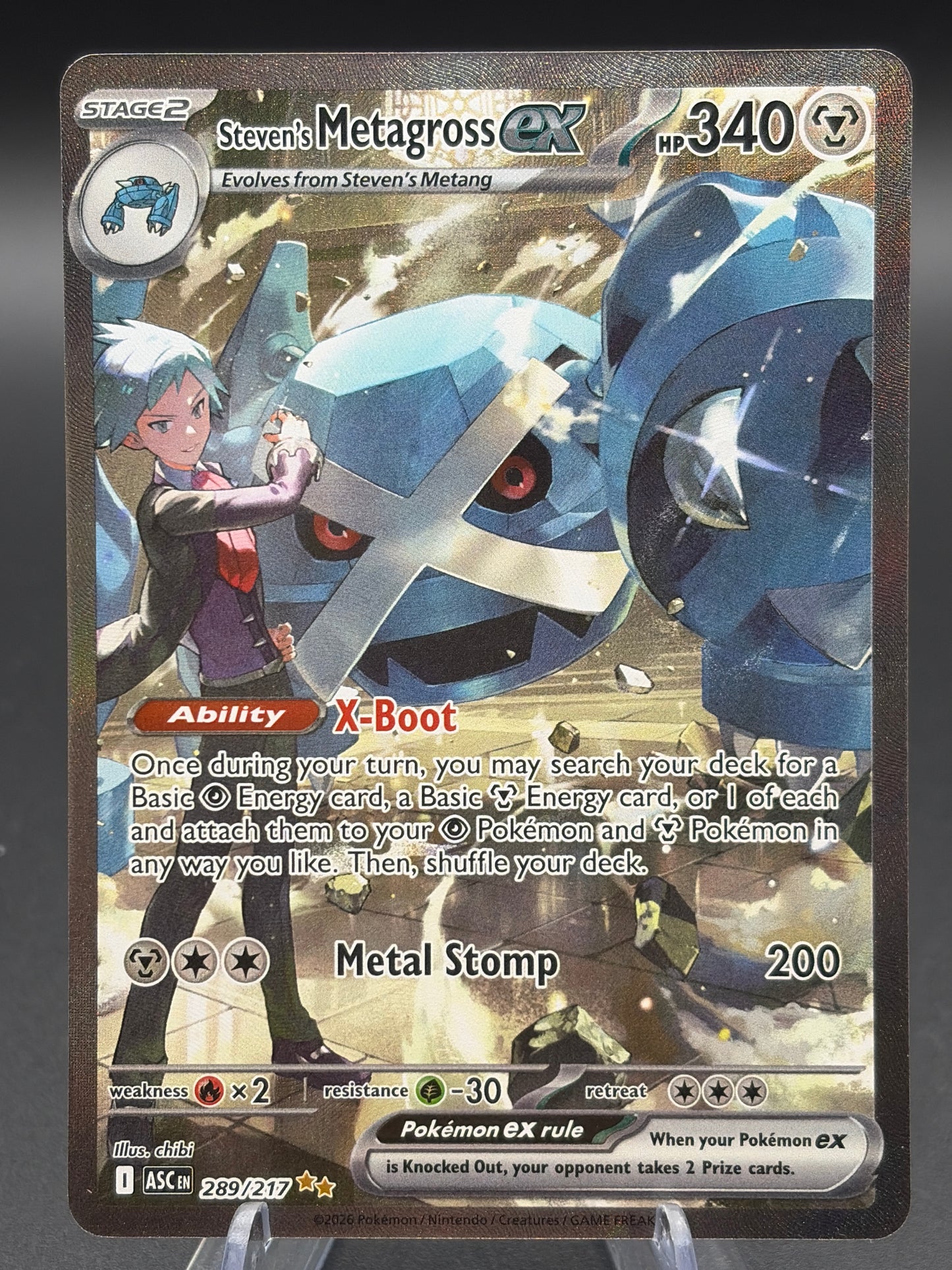 Pokémon TCG: 2026 Steven's Metagross ex - 289/217 - ME: Ascended Heroes