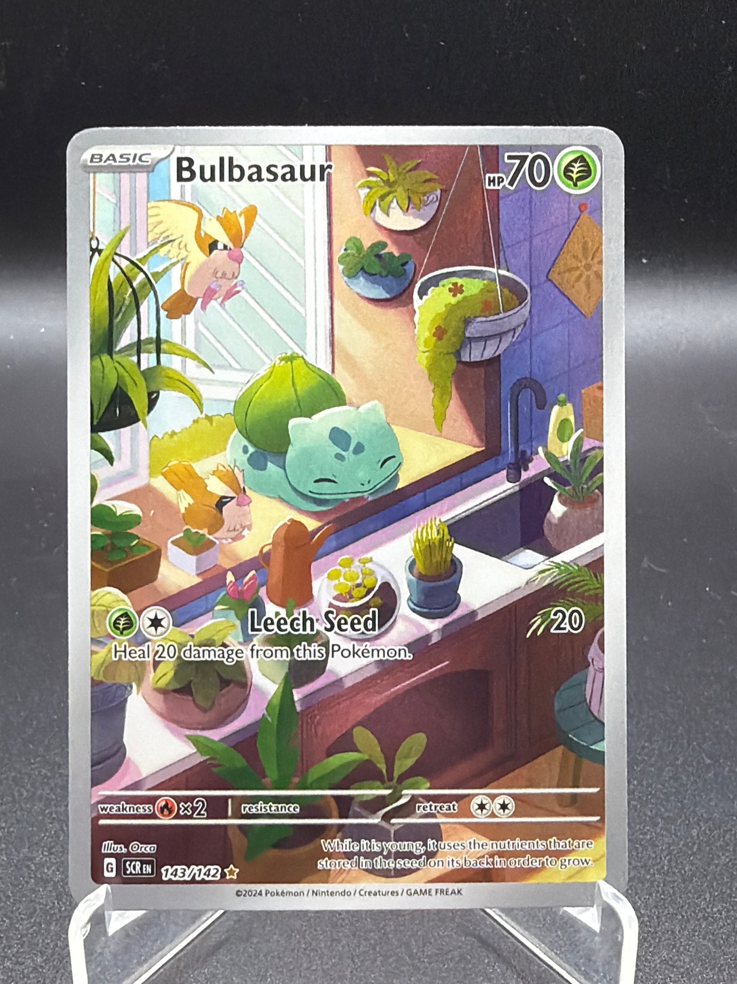 Pokémon TCG: 2024 Bulbasaur 143/142 SV: Stellar Crown