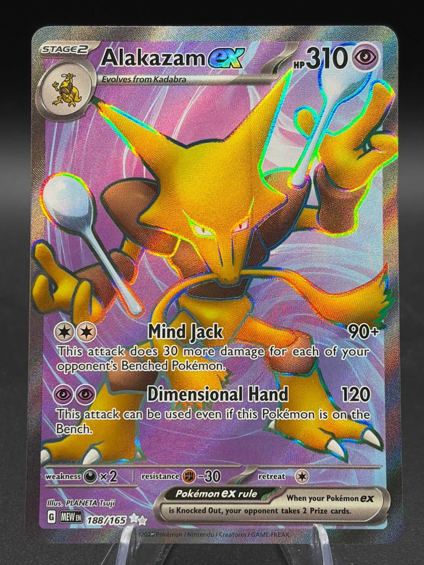 Pokémon TCG: 2023 Alakazam ex - 188/165 - SV: Scarlet & Violet 151