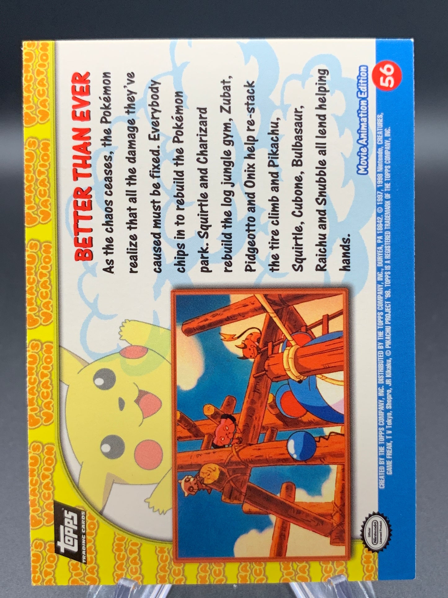 Pokémon TCG: Topps Pokémon Better than Ever - #56 - Pikachu's Vacation Movie Animation Edition